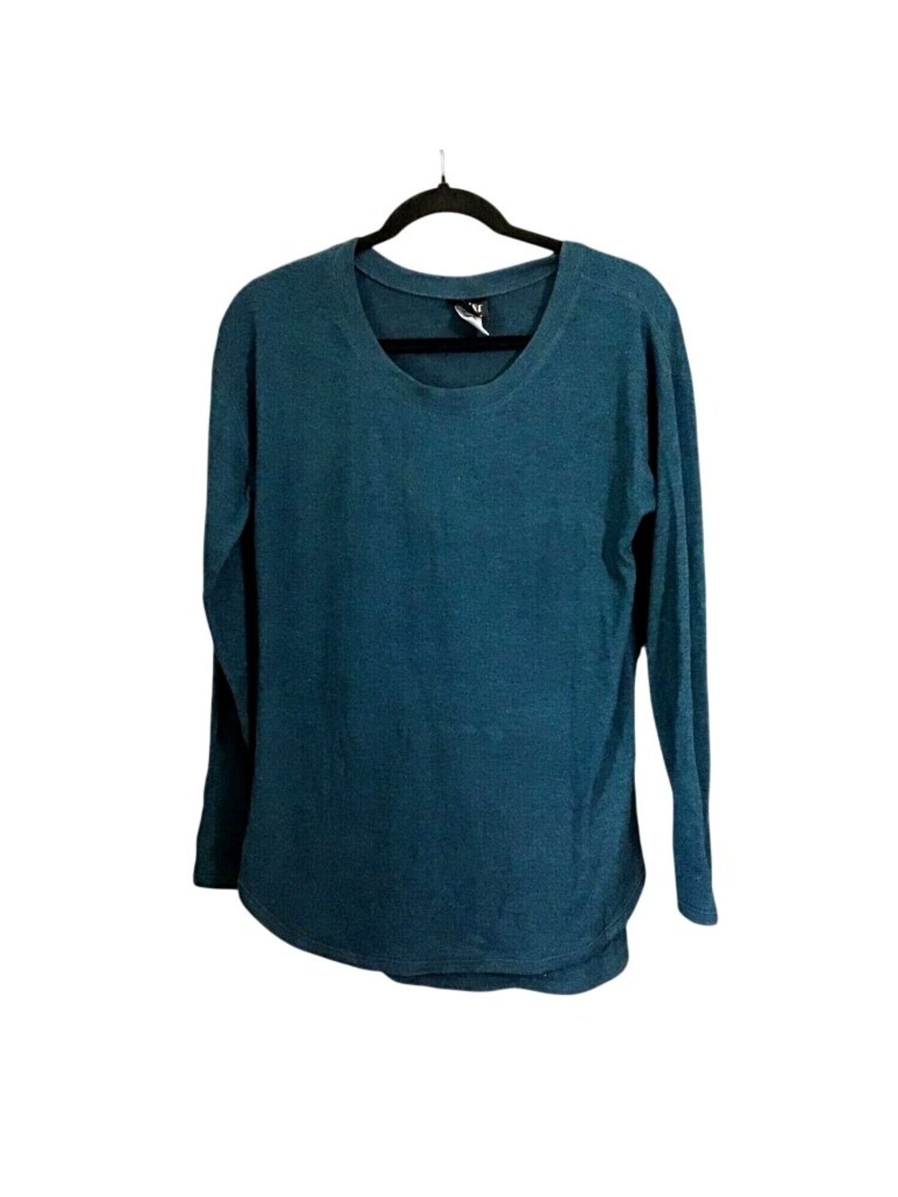 FELINA WOMENS GREEN LONG SLEEVE CREW NECK SOFT PAJAMA TOP SIZE MEDIUM